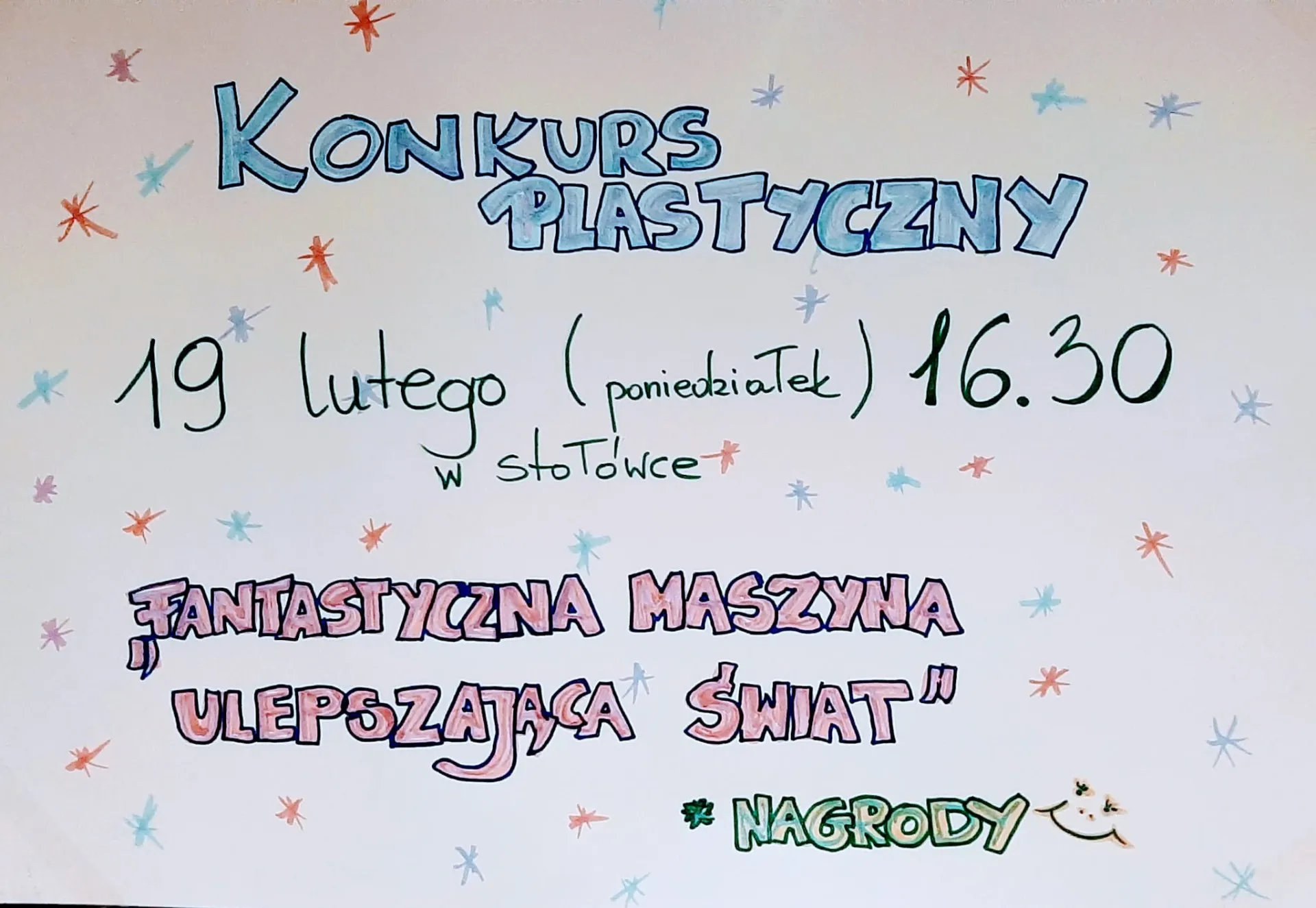 Konkurs plastyczny pt. "Fantastyczna maszyna ulepszajaca świat"